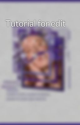 Tutorial for edit